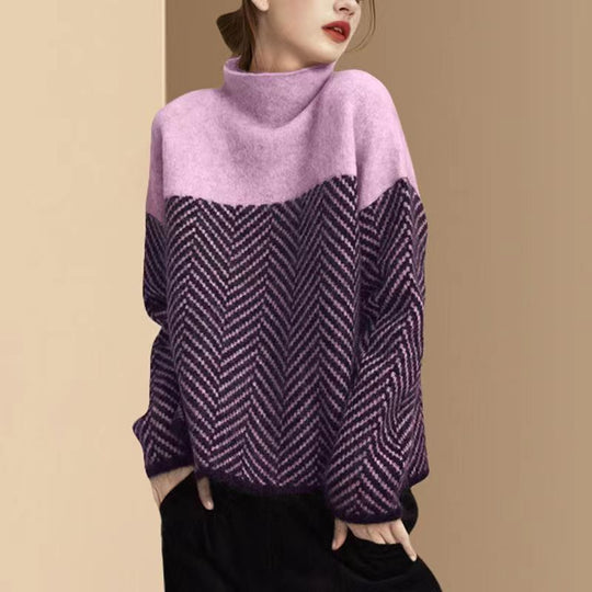 Mila™ - High Neck Cotton Soft Sweater