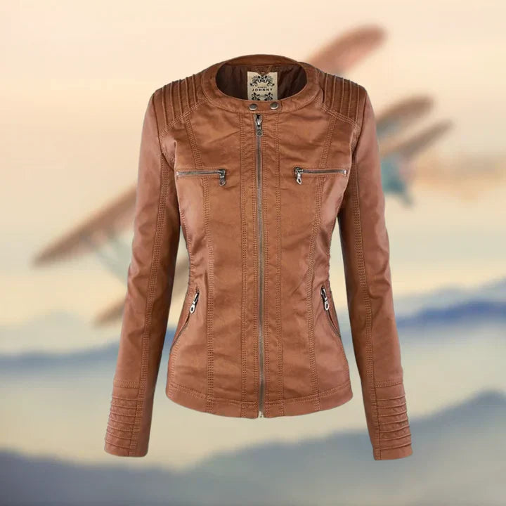 Charlotte™ - Elegant Stylish Leather Jacket