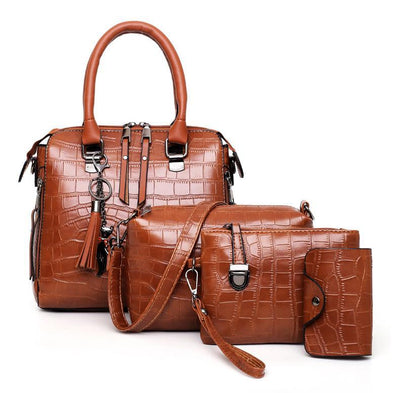 Helda™ - 4-Piece Modern Leather Bag Set