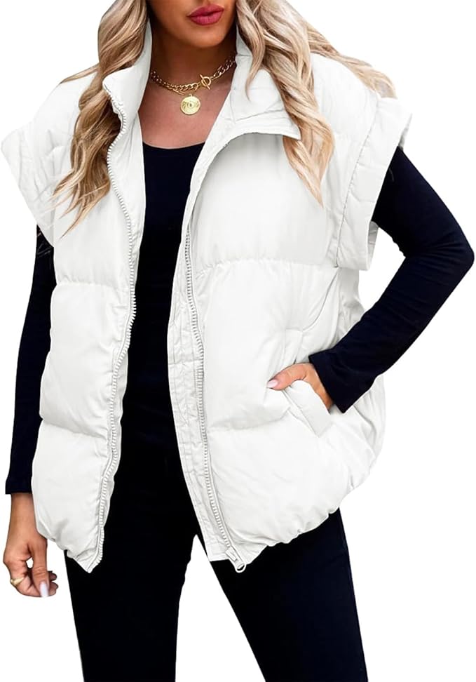 Emily™ - Warm Soft Puffer Plain Short Sleeve Jacket