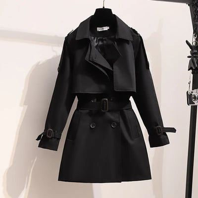 Mia™ - Stylish Double Breasted Loose Sleeve Trench Coat With Belt