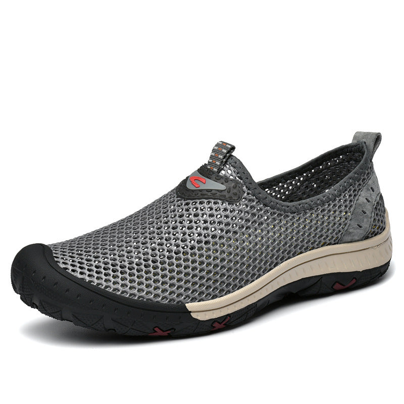 Breathable Mesh Hollow Slip-On Sneakres for Men