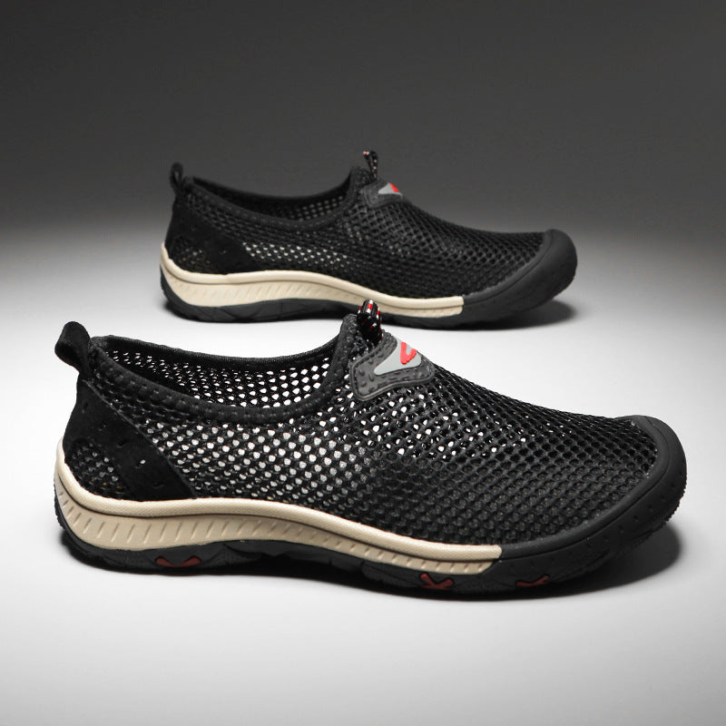 Breathable Mesh Hollow Slip-On Sneakres for Men