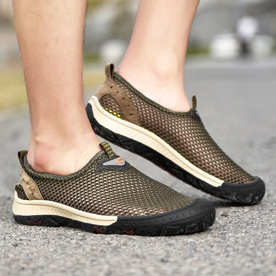 Breathable Mesh Hollow Slip-On Sneakres for Men