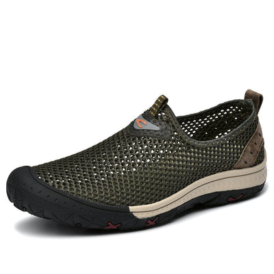 Breathable Mesh Hollow Slip-On Sneakres for Men