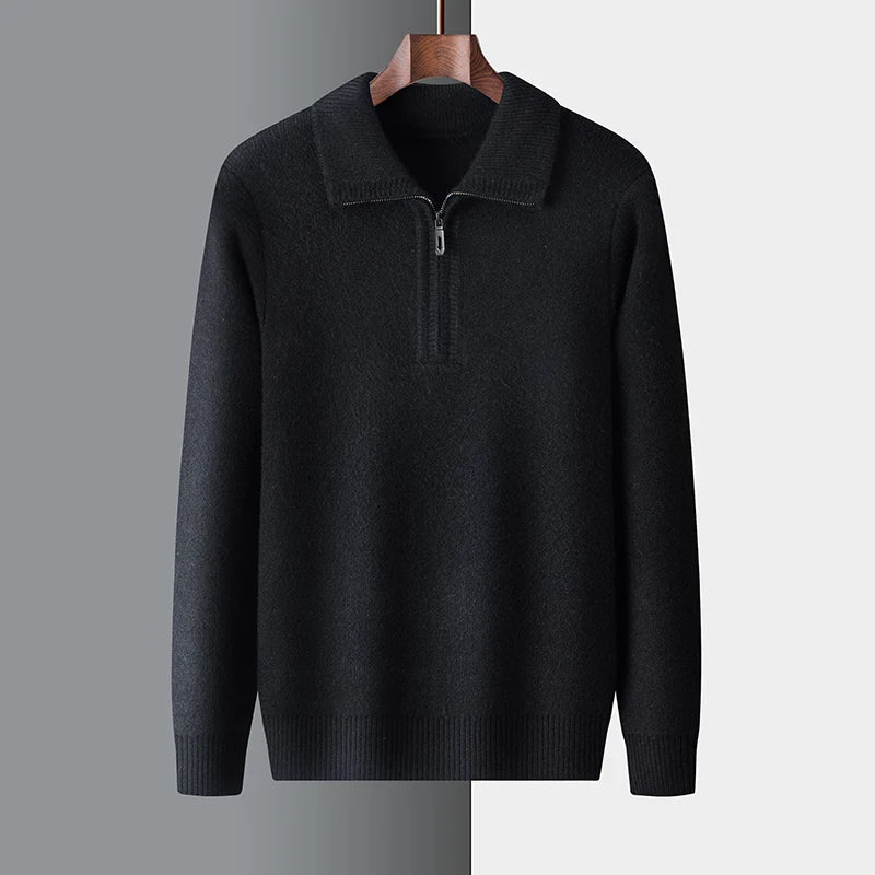 Harry™ - Soft Warm Cashmere Quarter Zip Sweater