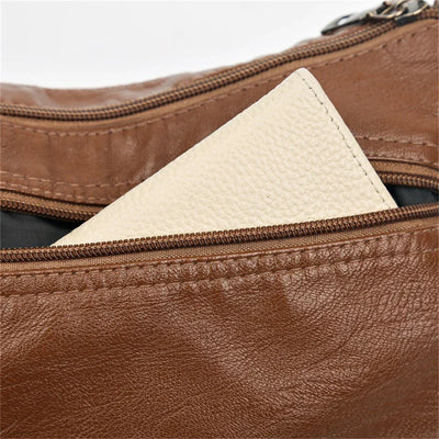 Jade™ - Vintage Soft Zipper Leather Bag