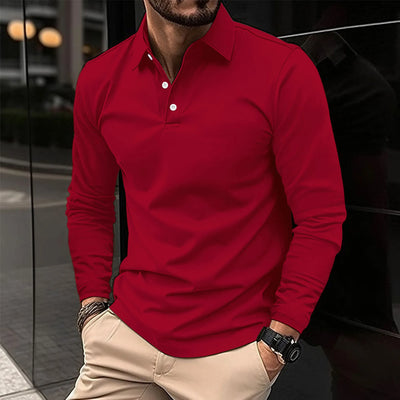 Arthur™ - Casual Comfortable Long-Sleeved Polo T-Shirt