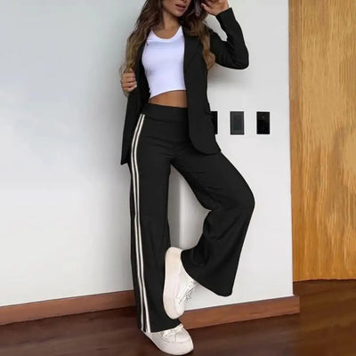 Rosie™ - Casual Blazer and Wide Leg Pant Suit Set