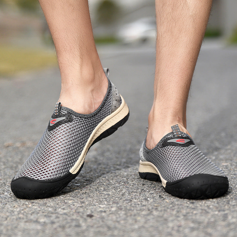 Breathable Mesh Hollow Slip-On Sneakres for Men