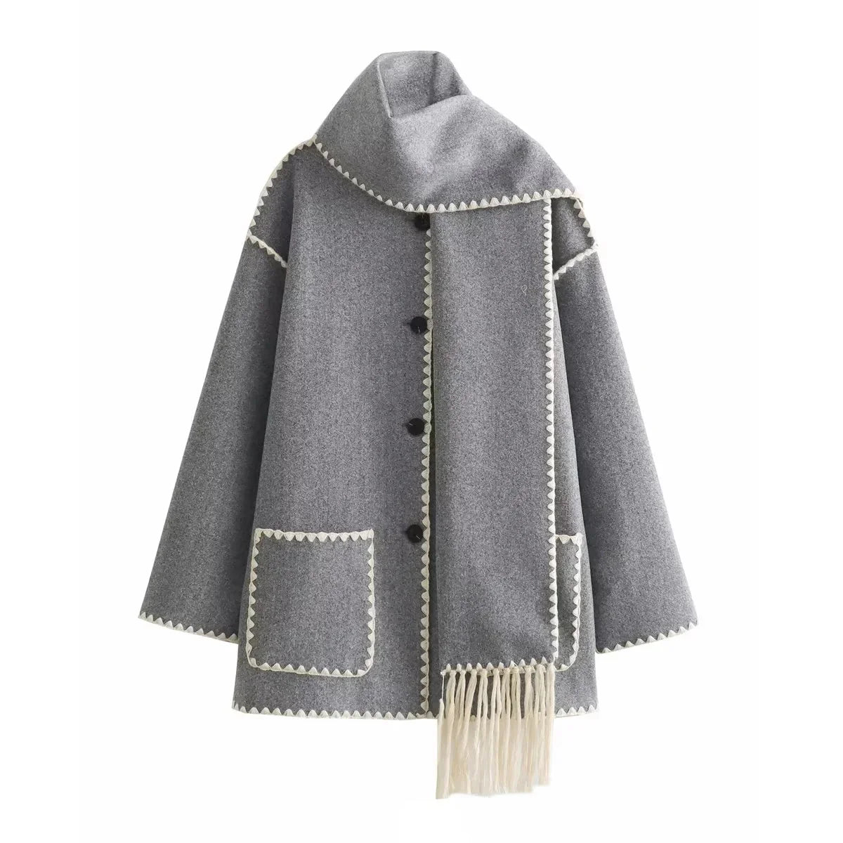 Charlotte™ - Stylish Comfortable Zigzag Shawl Collar Coat