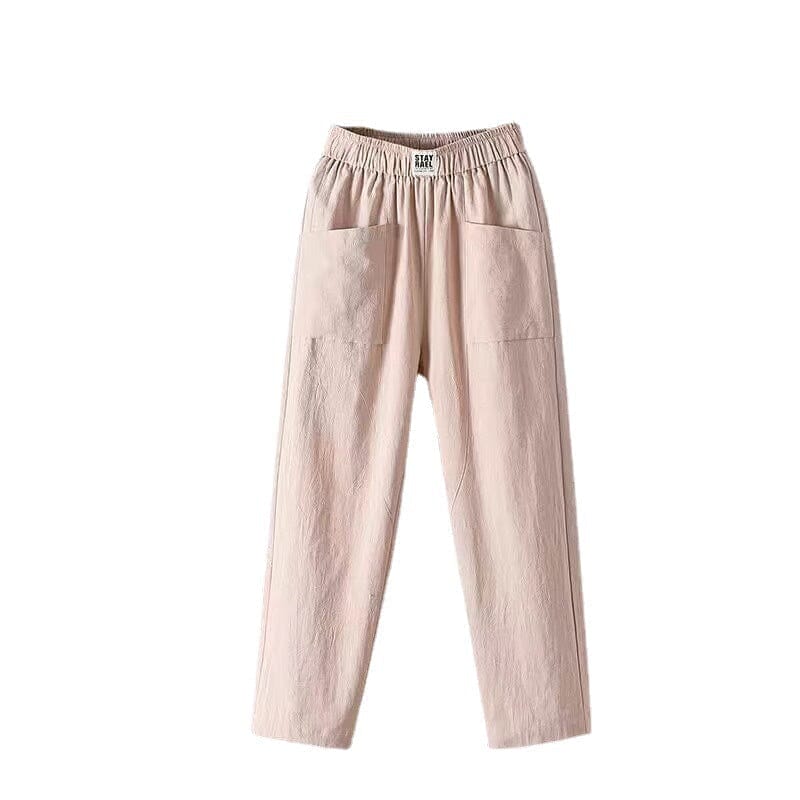 Rosie™ - Cotton Linen Trousers with Elasticated Waist