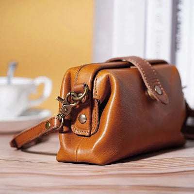 Elise™ - Retro Leather Handmade Bag